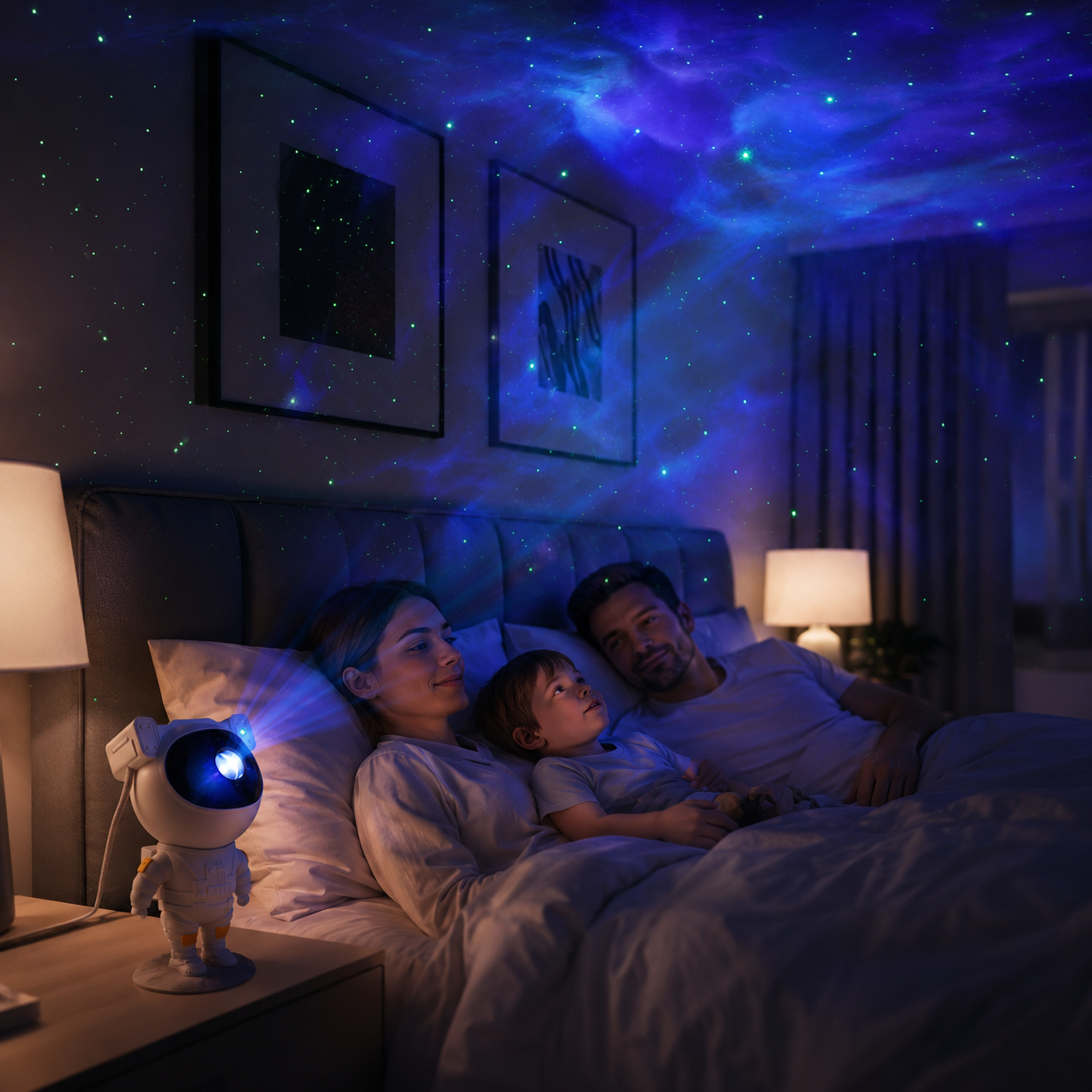 Astronaut Galaxy Projector – LED Star Night Light with Nebula & Galaxy Effects